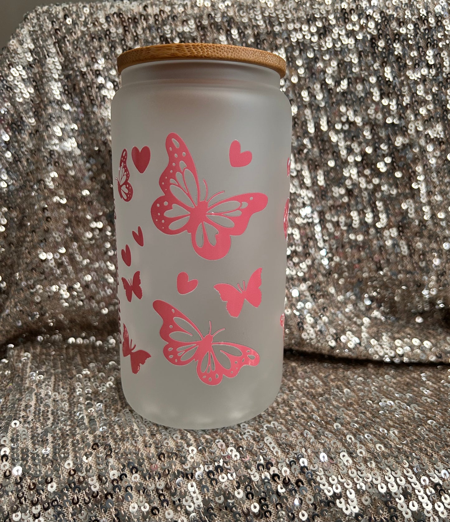 Mom Inspired Frosted Glass Cups | 16 oz