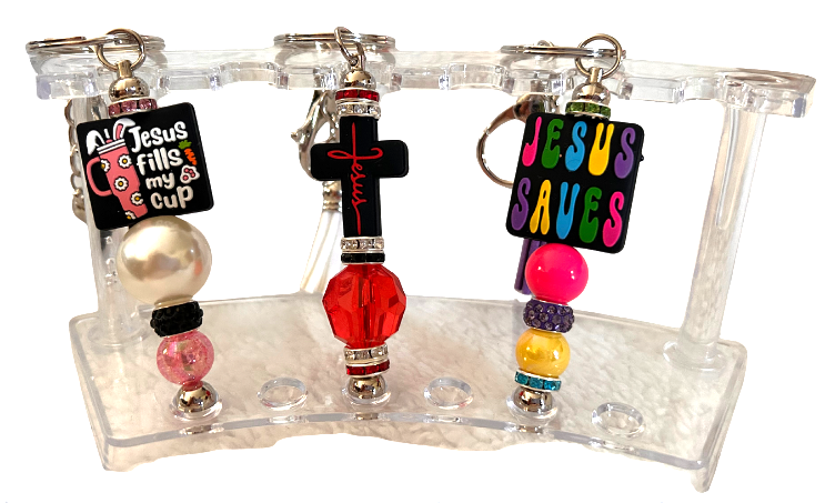 Christian Beaded Focal Keychains