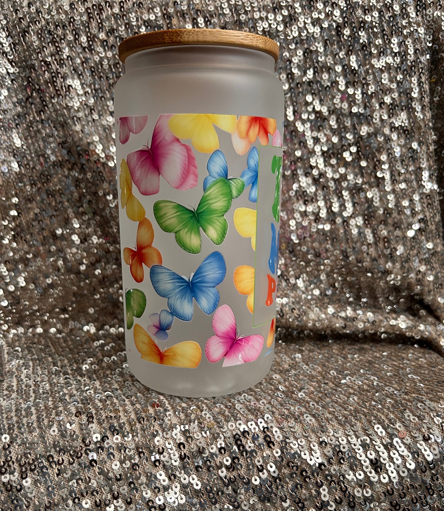 Mom Inspired Frosted Glass Cups | 16 oz