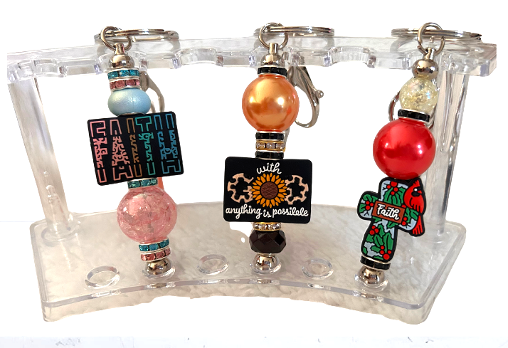 Christian Beaded Focal Keychains