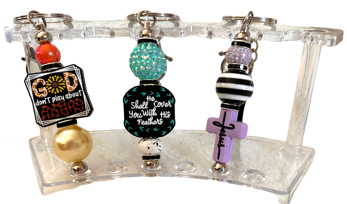 Christian Beaded Focal Keychains