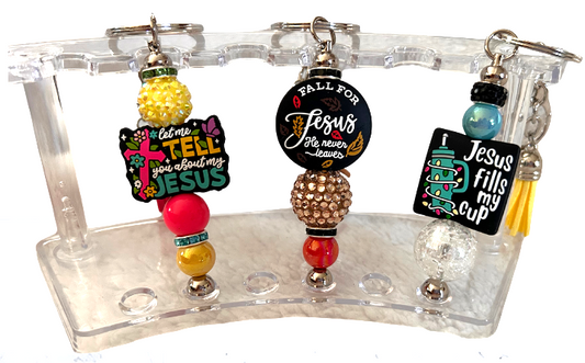 Christian Beaded Focal Keychains