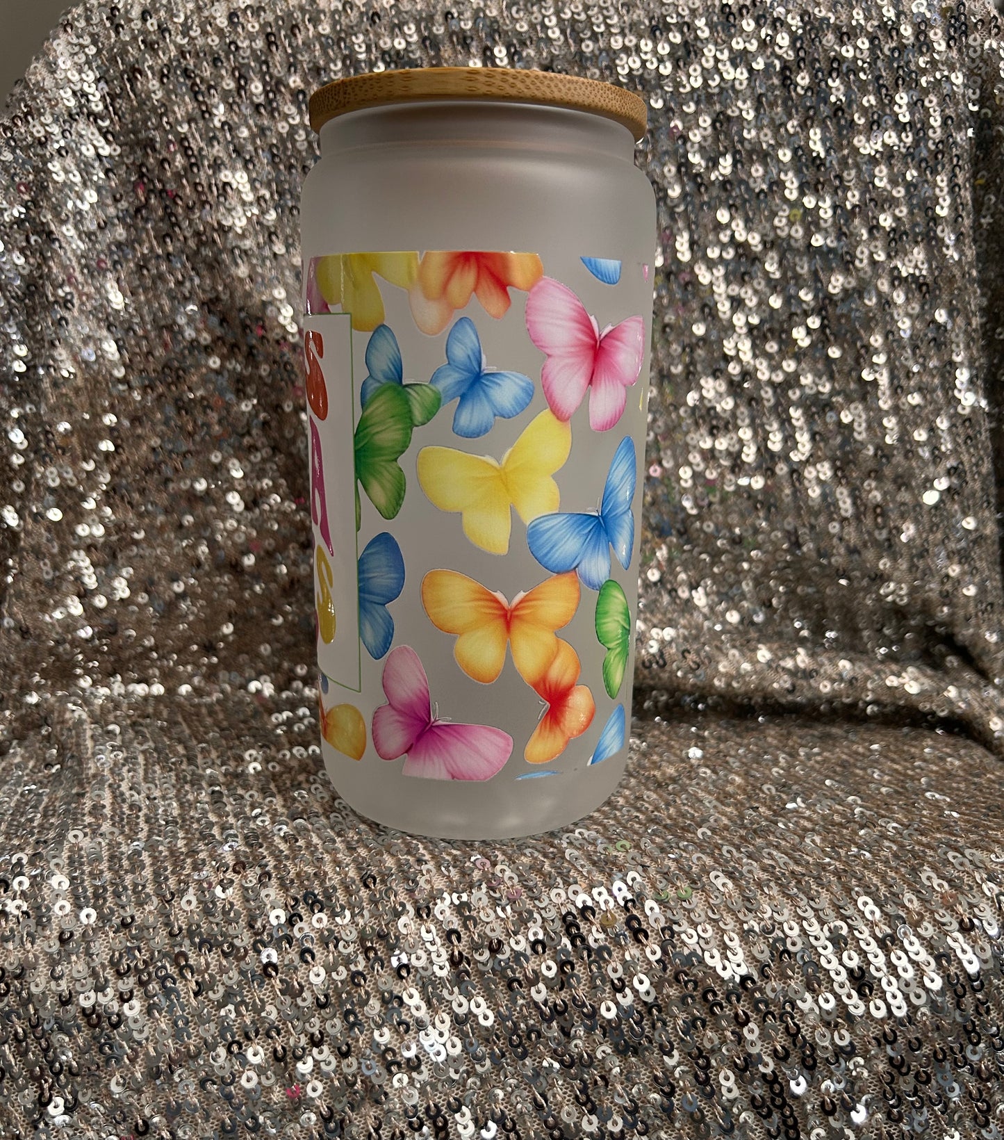 Mom Inspired Frosted Glass Cups | 16 oz