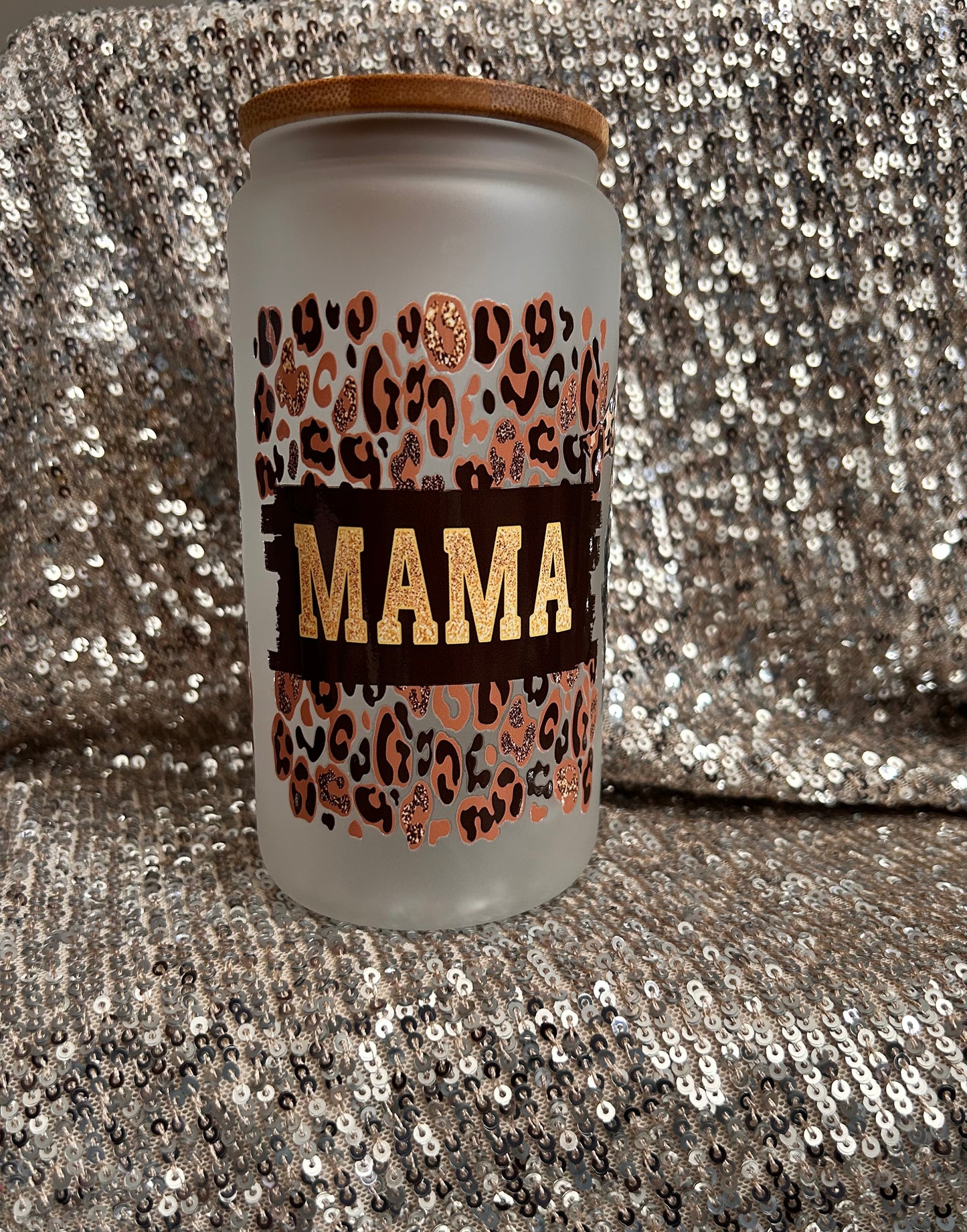 Mom Inspired Frosted Glass Cups | 16 oz