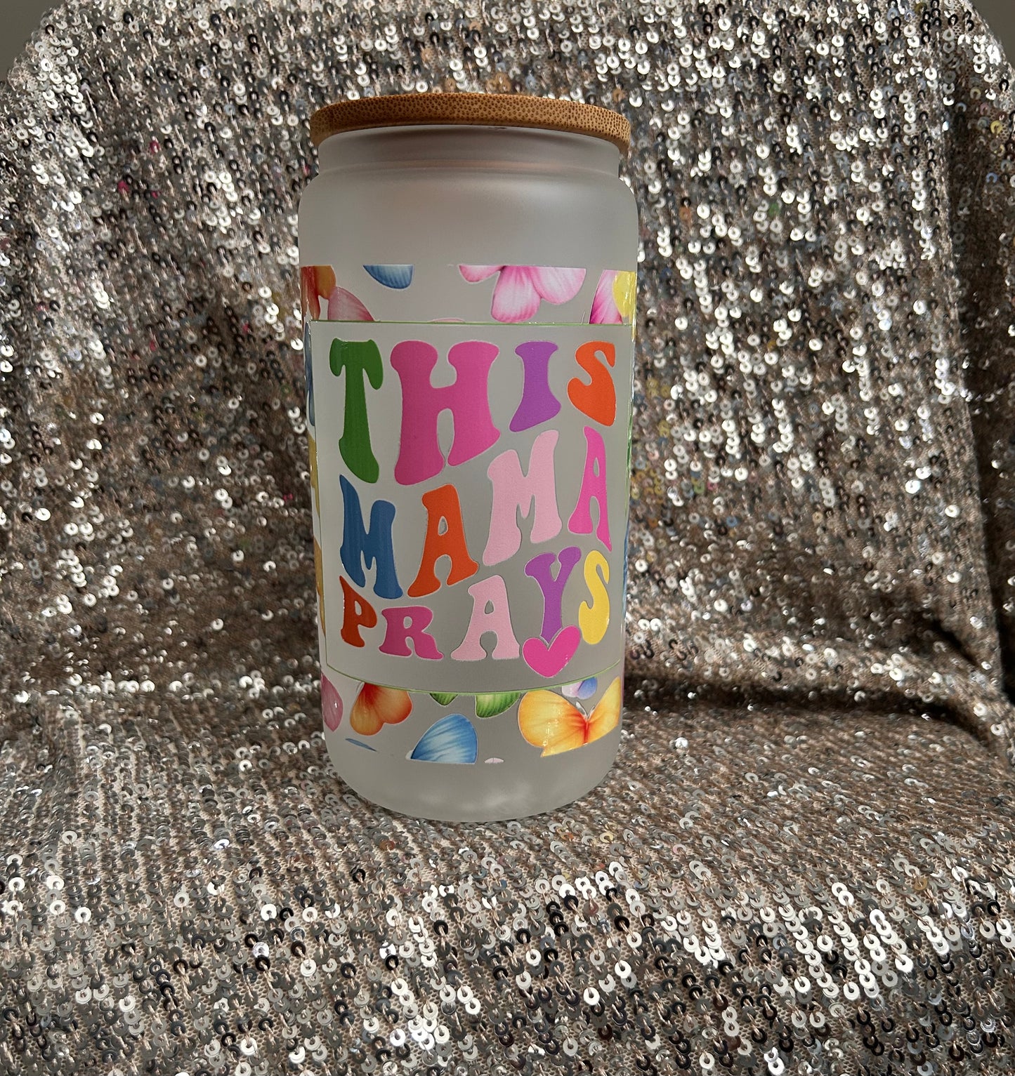 Mom Inspired Frosted Glass Cups | 16 oz