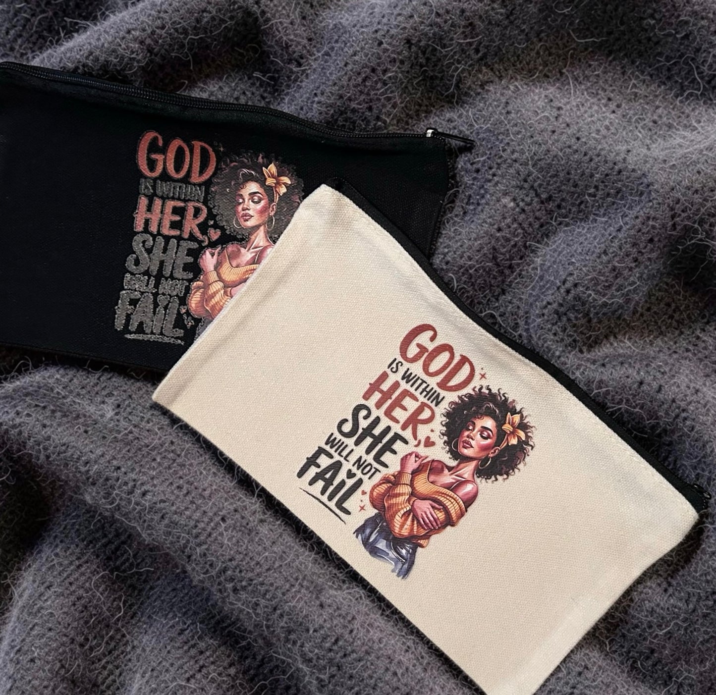 God Is Within Her Cosmetic Bag