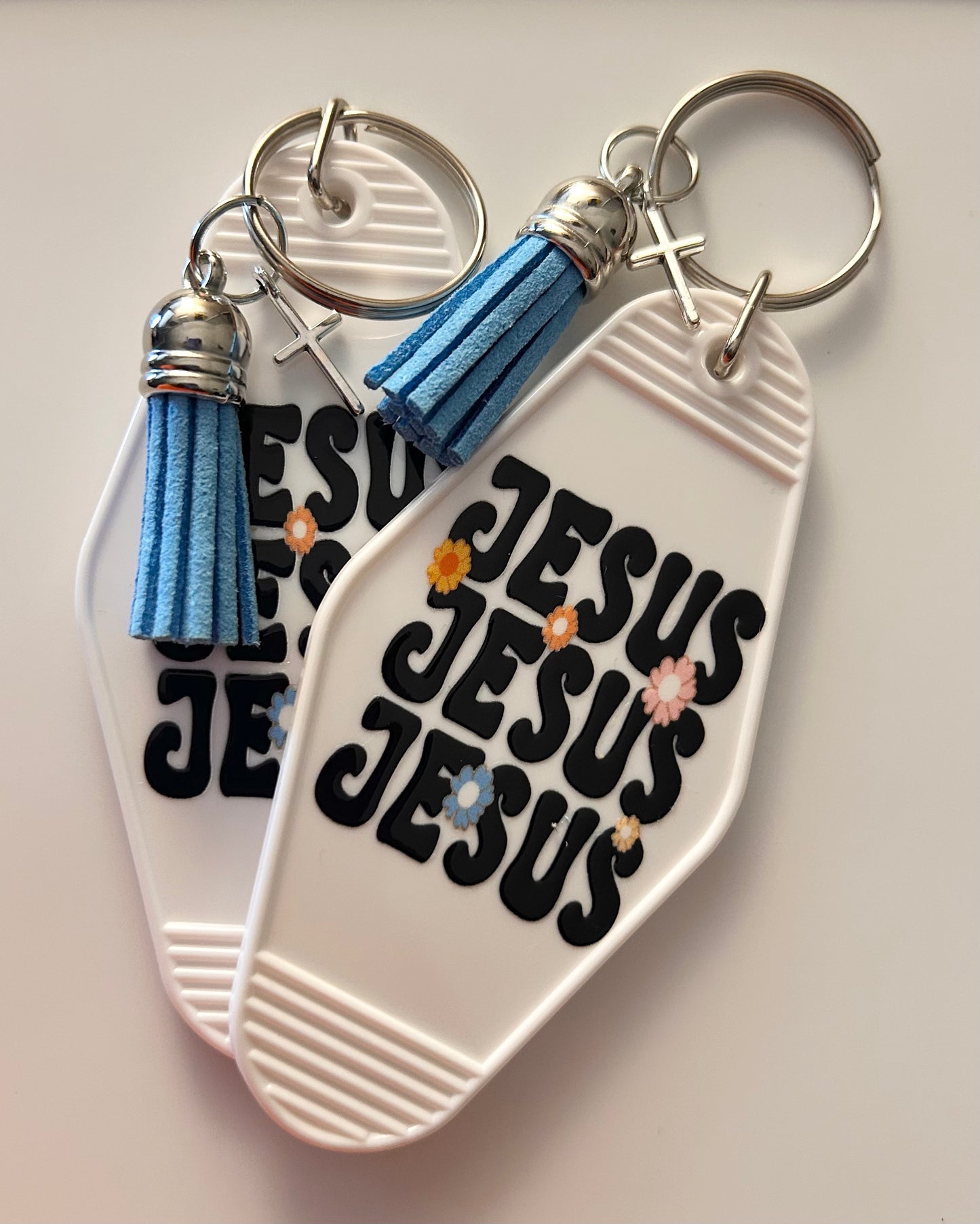 Christian Motel Keychains - White