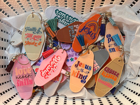 Christian Motel Keychains - Assorted Colors