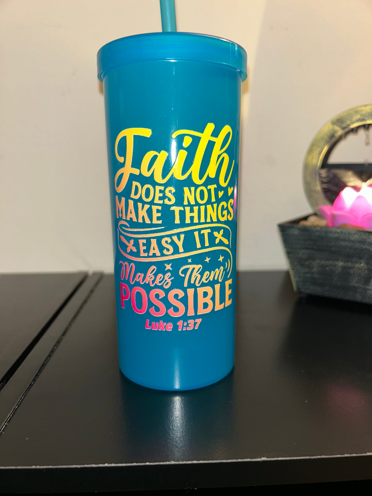 Christian Inspired | Plastic Tumblers| 20 oz | Multicolored