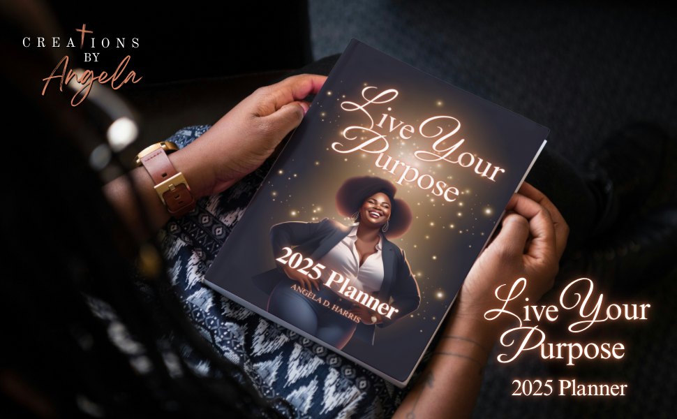 Live Your Purpose: 2025 Planner with Monthly Bible Verses, Affirmations, and Organization