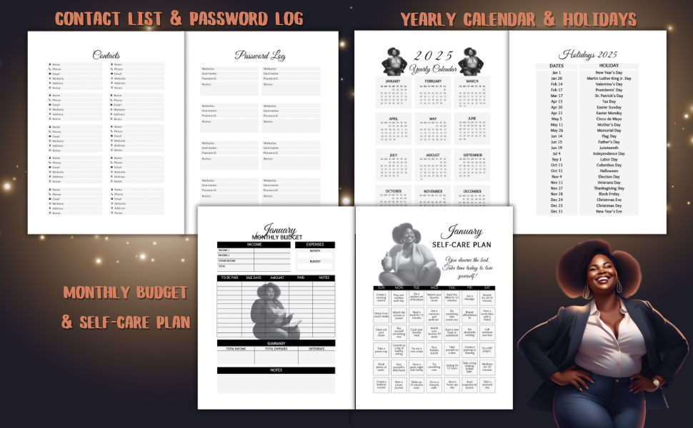 Live Your Purpose: 2025 Planner with Monthly Bible Verses, Affirmations, and Organization
