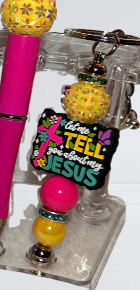 Christian Beaded Focal Keychains