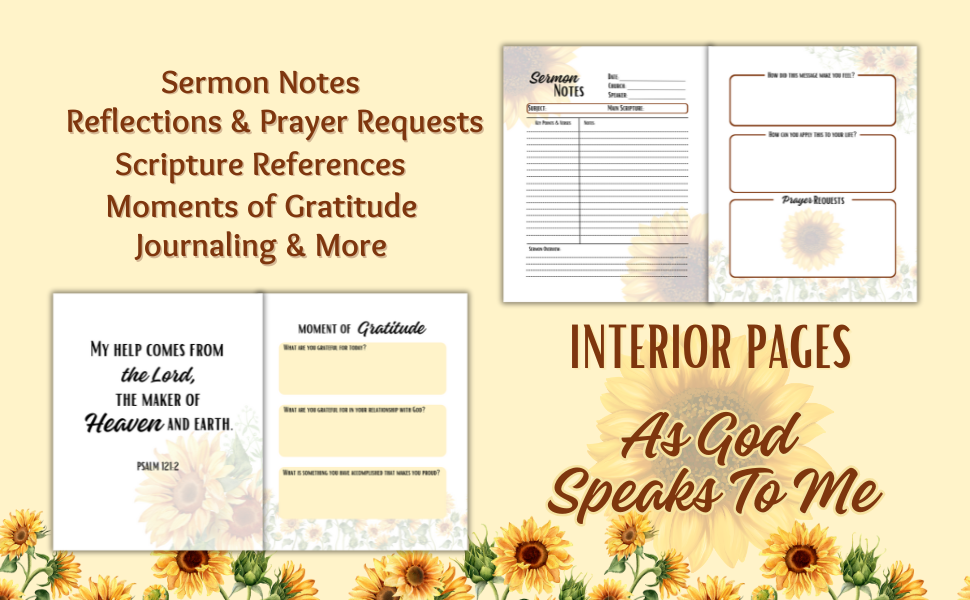 As God Speaks to Me: Sermon Notes Journal