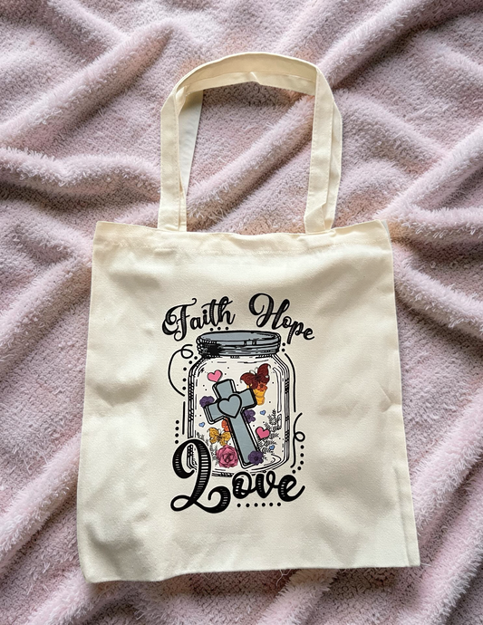 Faith Hope Love Tote Bag