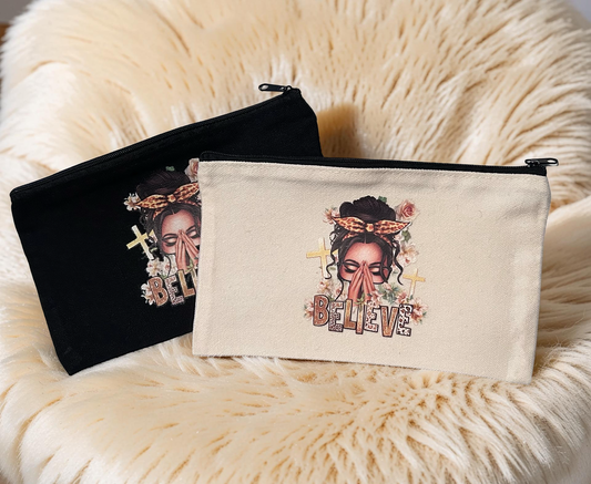 Believe (Cross) Cosmetic Bag